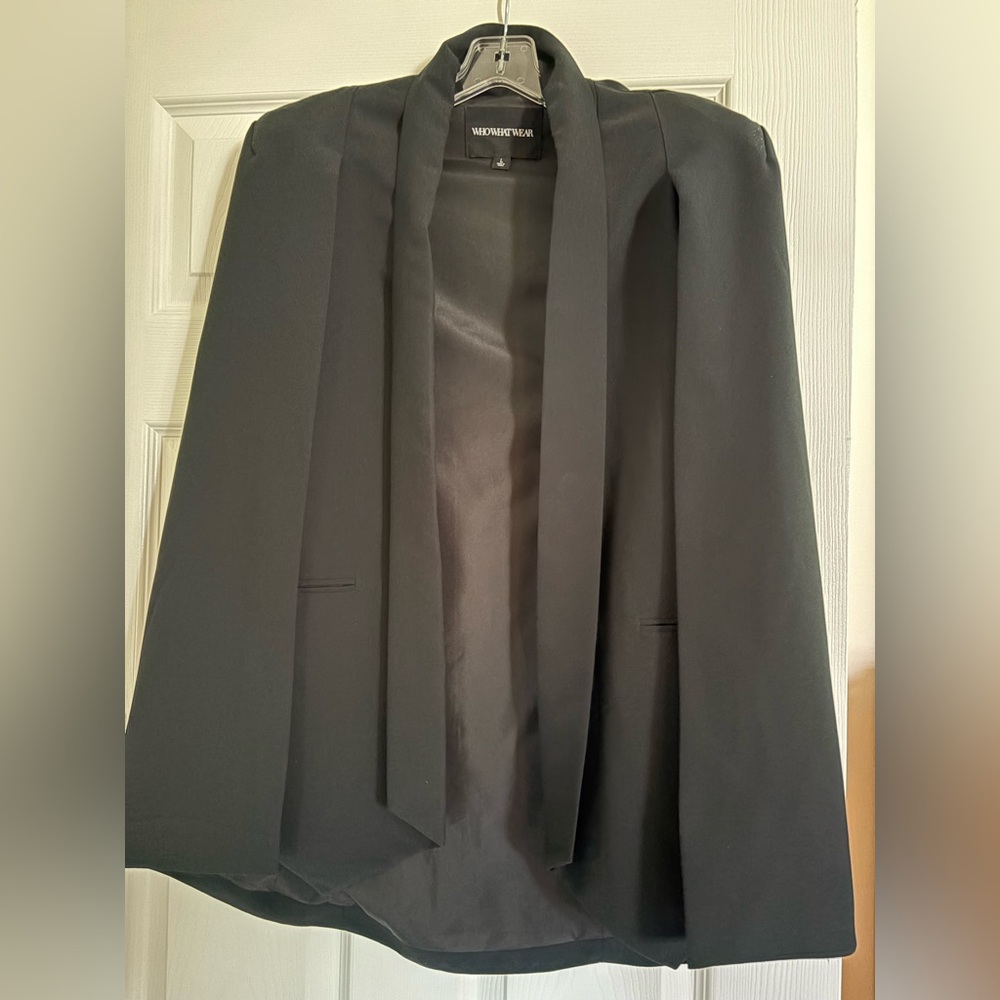 Who What Wear Elegant Black Cape